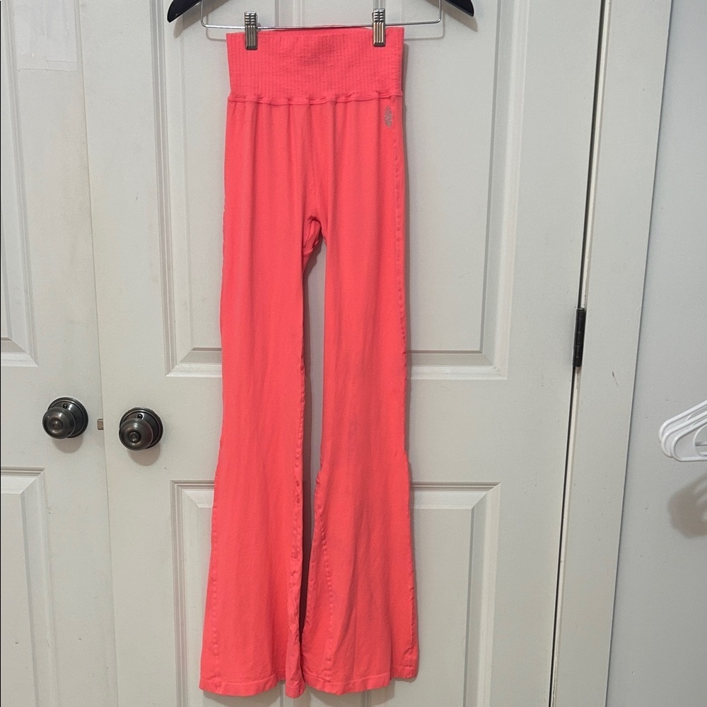 FP Movement by Free People Good Karma Flared Leggings Size XS coral orange